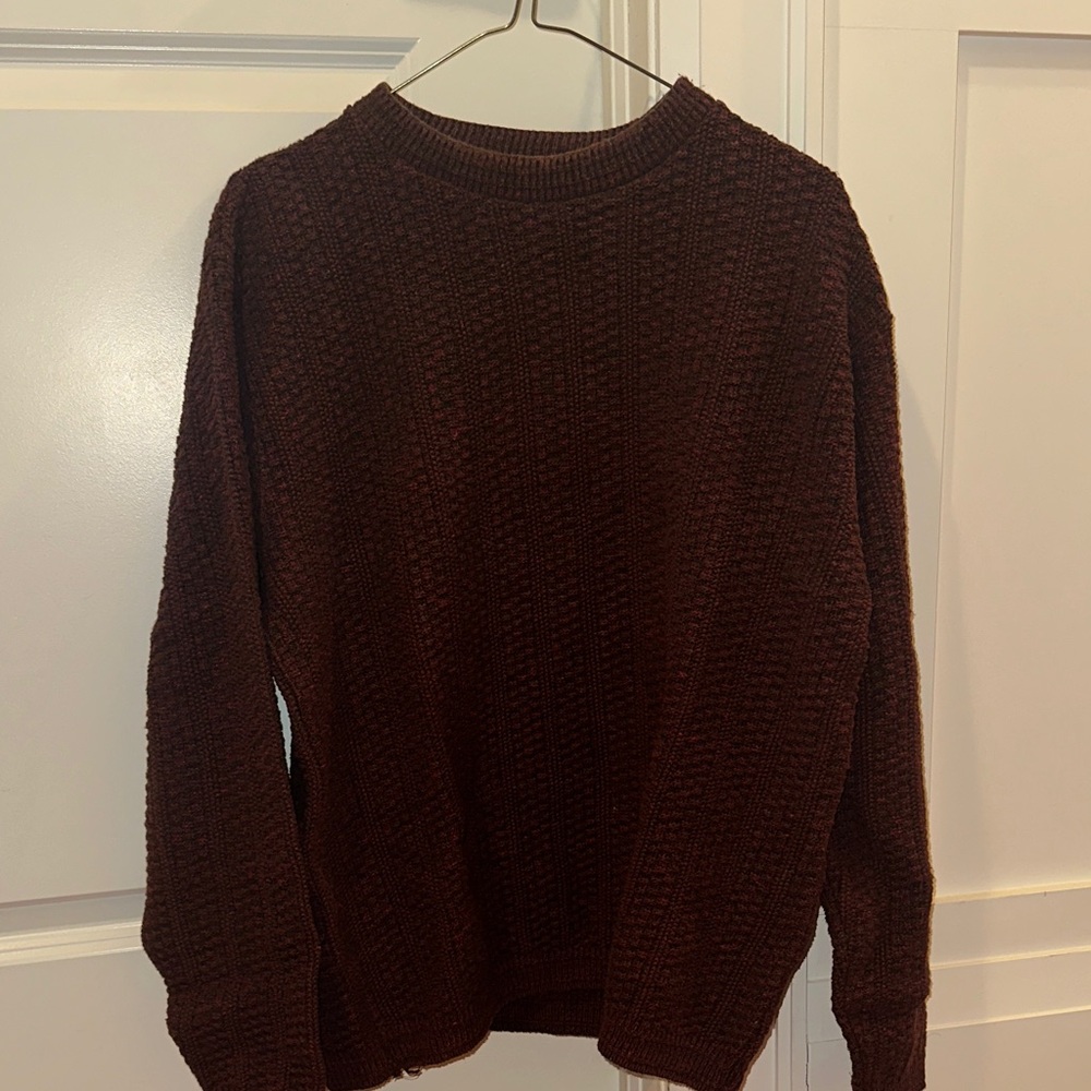 Vintage m Dark Burgundy Crewneck Knit Sweater